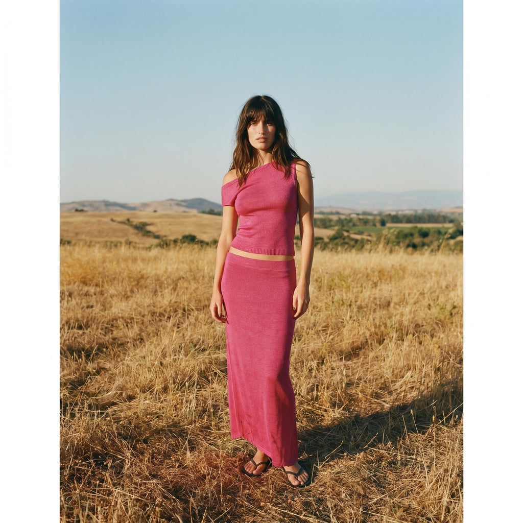 Nicole Raspberry Skirt