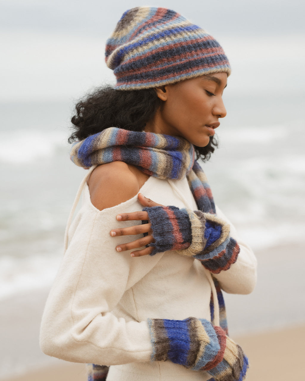 Dipsi Long Mittens Blue