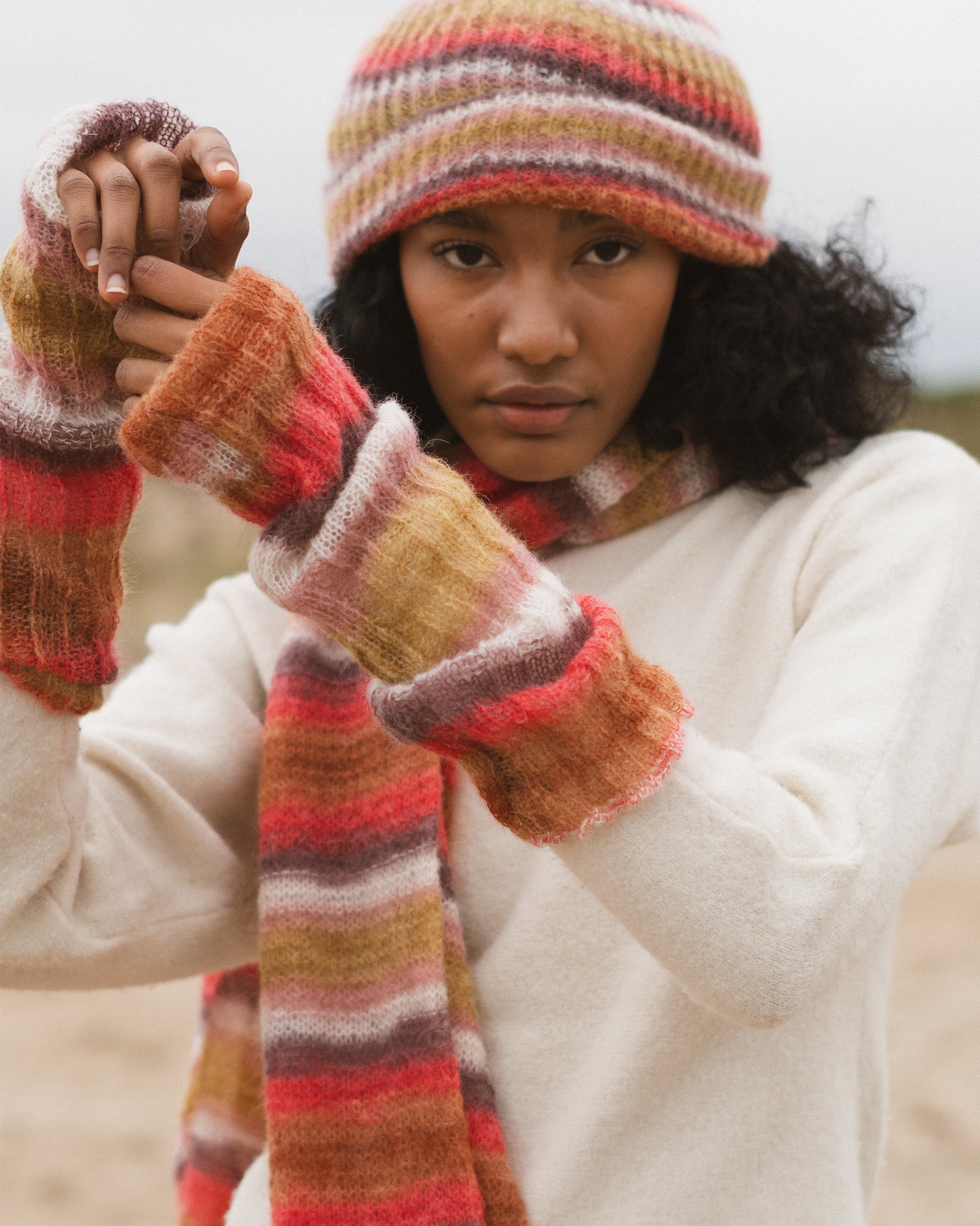 Dipsi Long Mittens Red