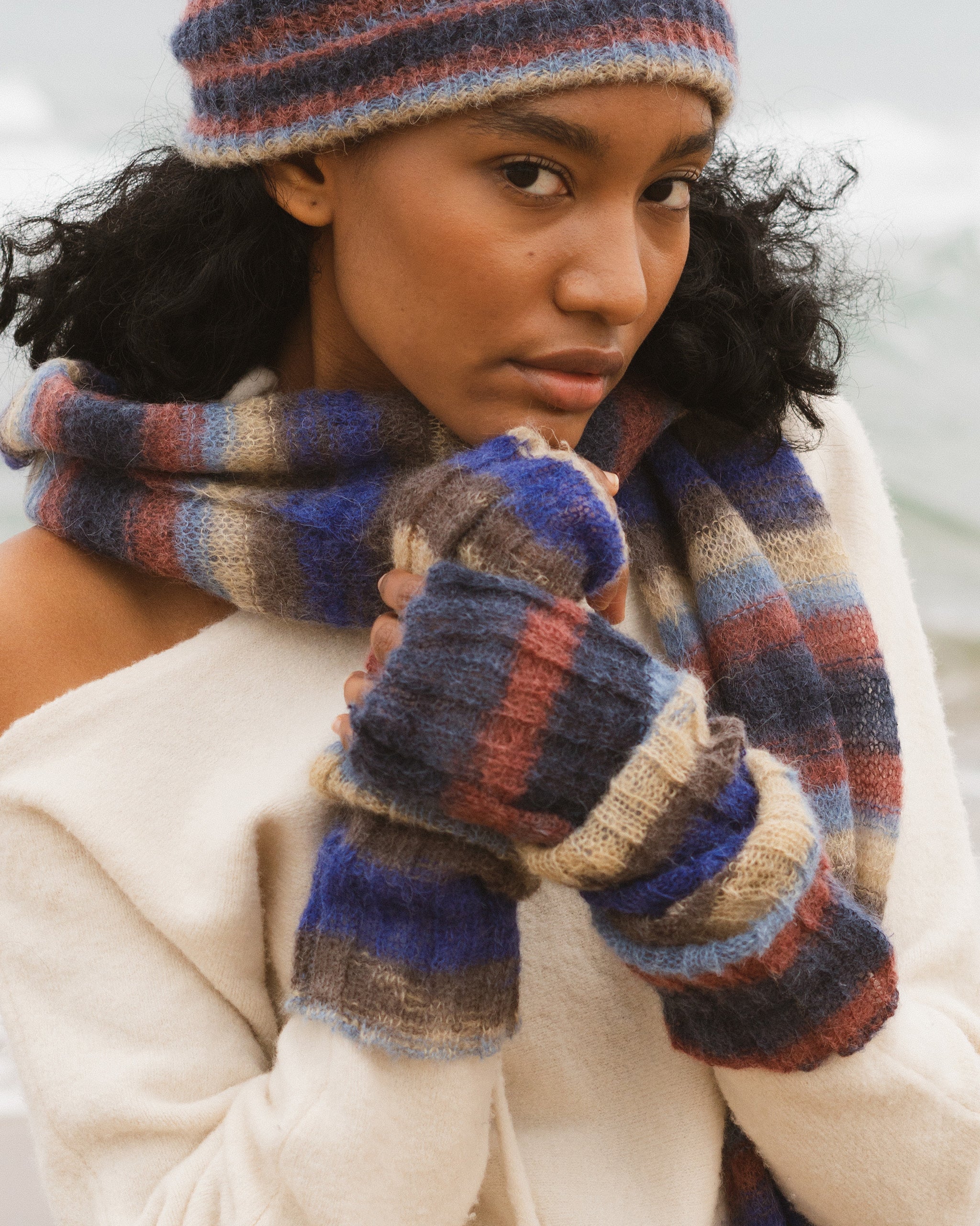 Dipsi Long Mittens Blue