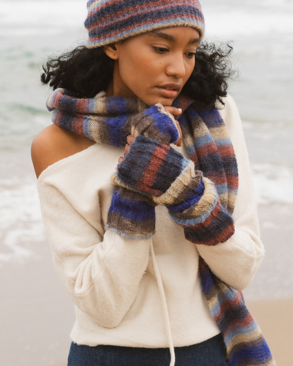 Dipsi Long Mittens Blue