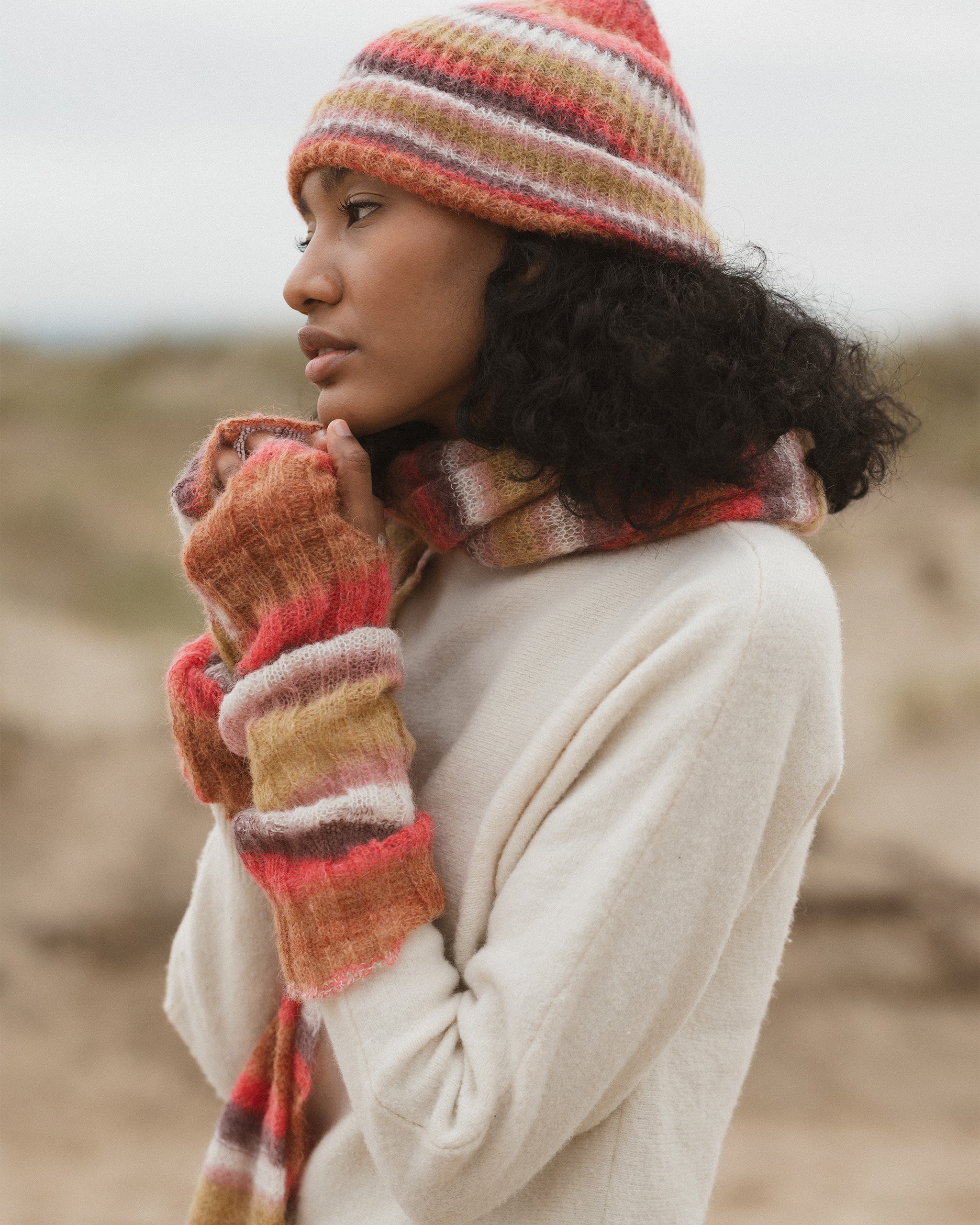 Dipsi Long Mittens Red
