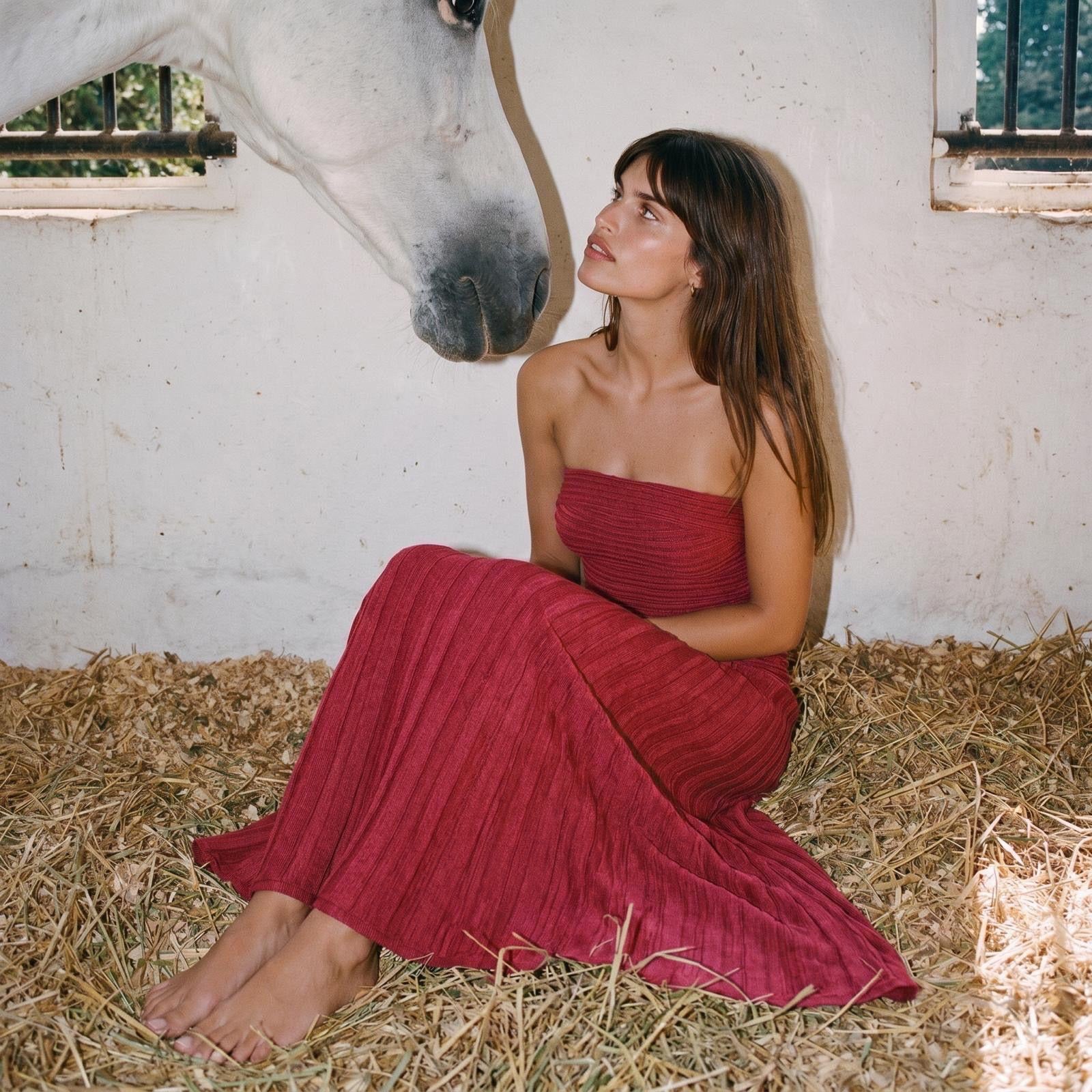 Ariel Wine Dress